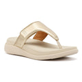 FitFlop F-Mode Go Adjustable Flatform Damen Gold Sandalen