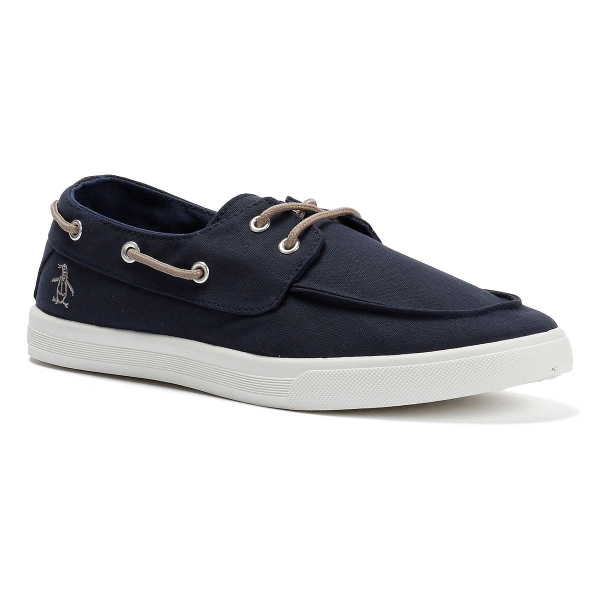 Penguin Sailor Canvas Herren Blau Schnürschuhe