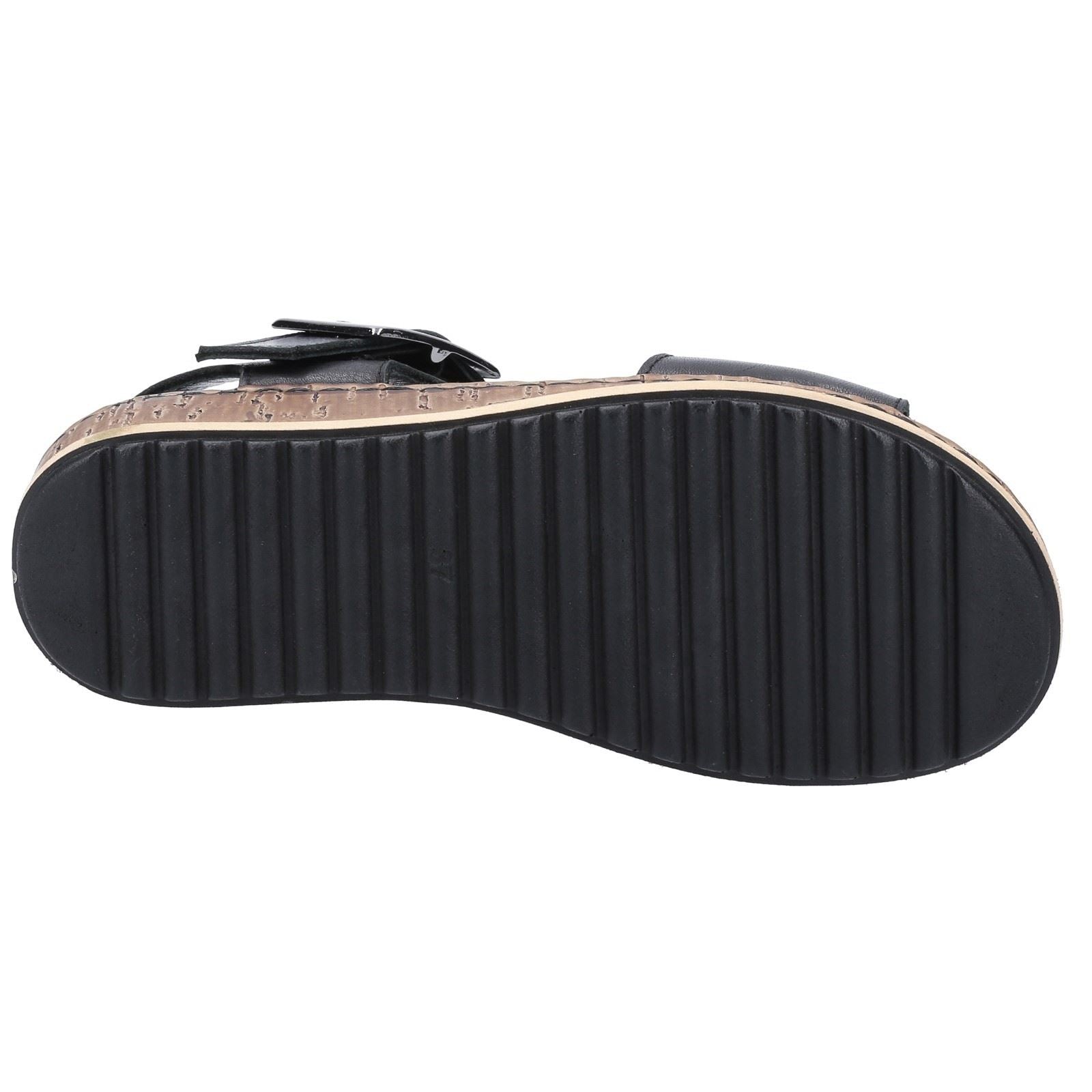 Hush Puppies Ellie Damen Sandalen Aus Schwarzem Leder
