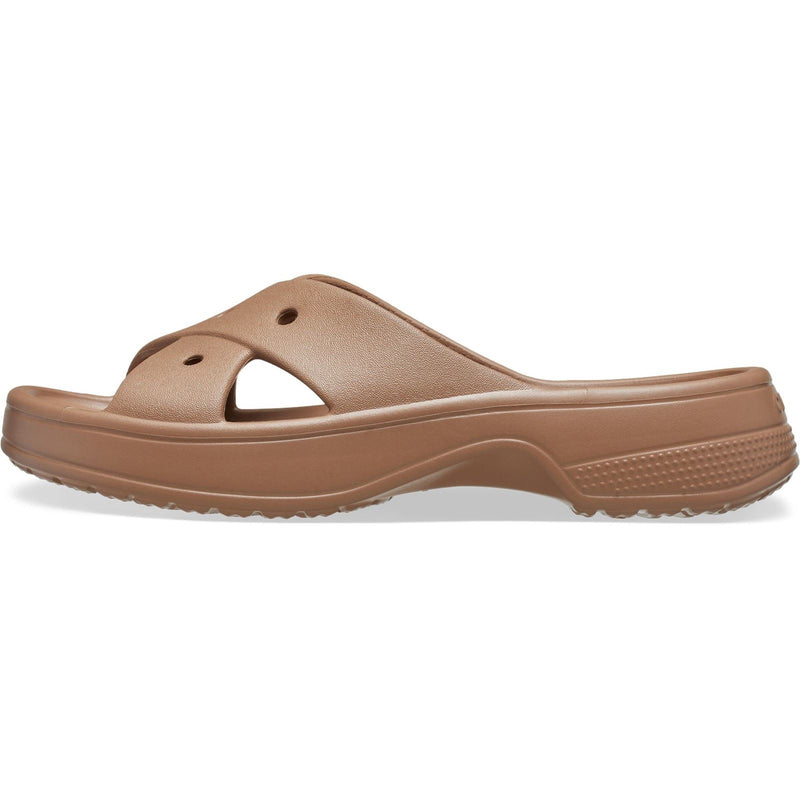 Crocs Classic Cross Strap Thermoplastische Damenmilchschokoladensandalen