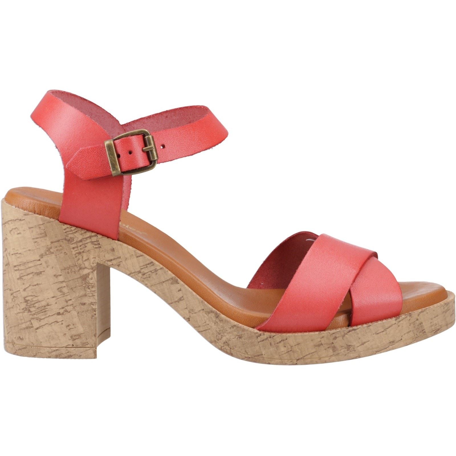 Hush Puppies Georgia Cork Damen Coral Sandalen Aus Leder