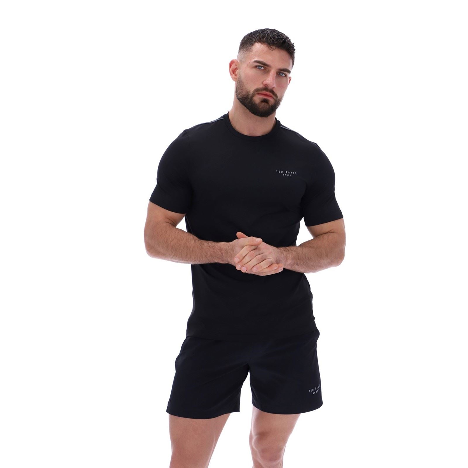Ted Baker SAM TBMTS2635 Polyester Herren Schwarze Farbe Sport-T-Shirts