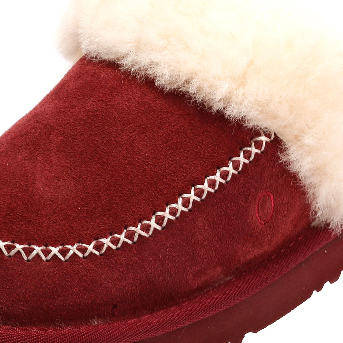 Osprey London The Celeste Wildleder Damen Rote Hausschuhe