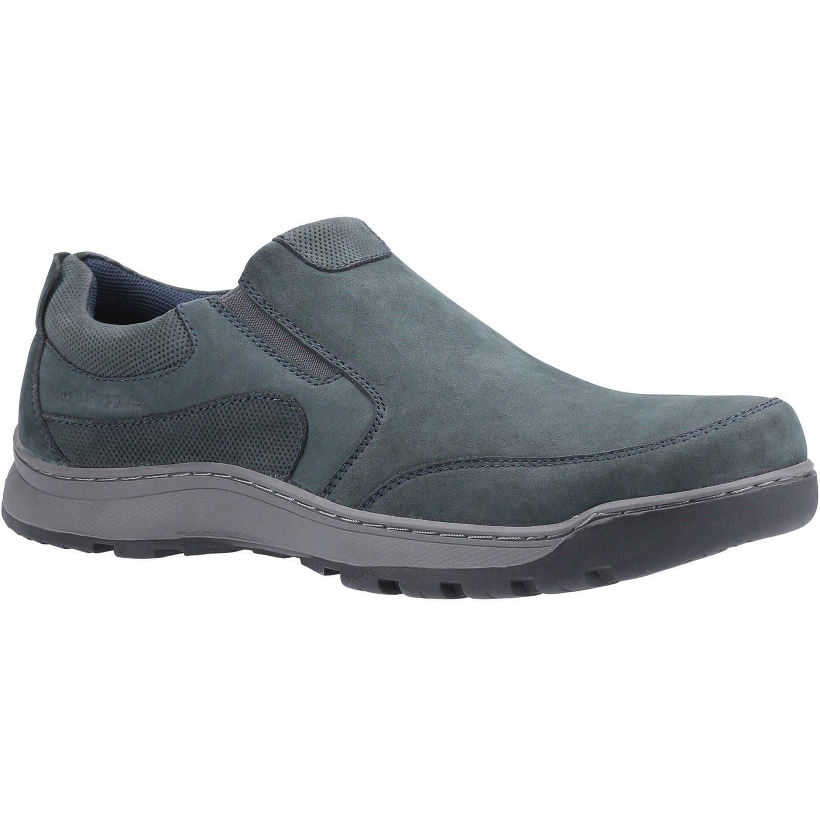 Hush Puppies Jasper Leder Herren Navy Nubuk Mokassins