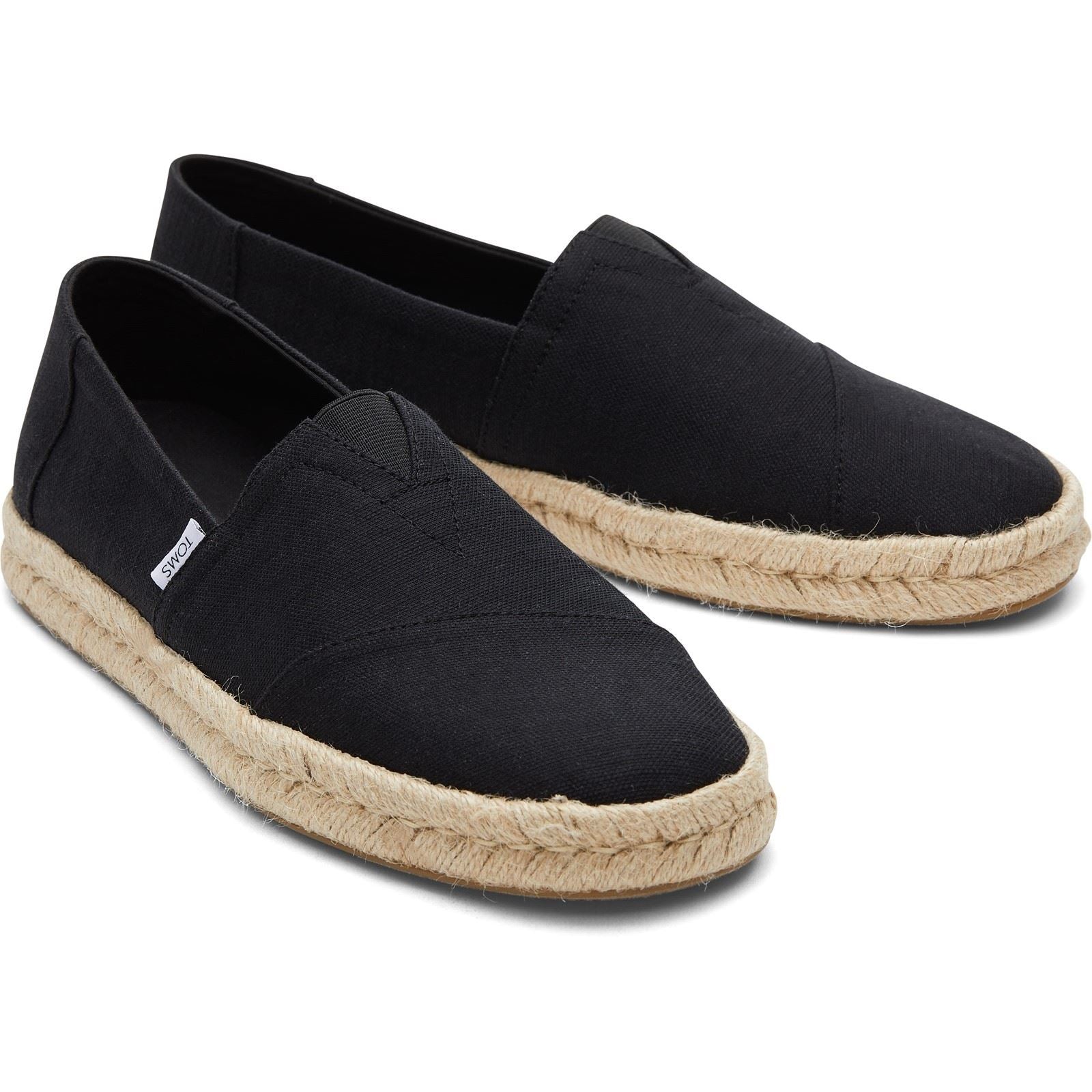 TOMS Alpargata Rope 2.0 100% Baumwolle Herren Schwarze Farbe Espadrilles