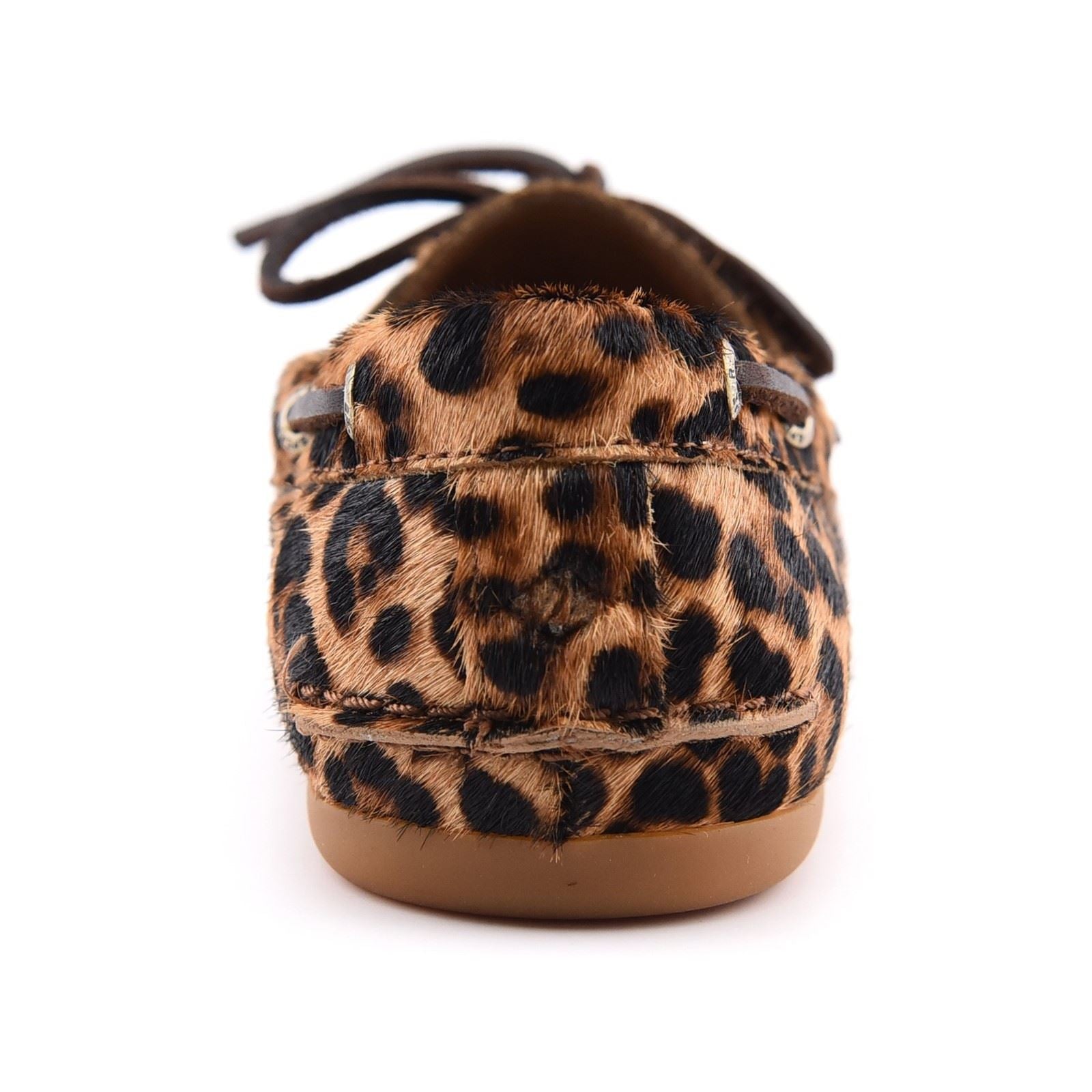 Sperry Slimboat Leder Damen Leopard Bootsschuhe