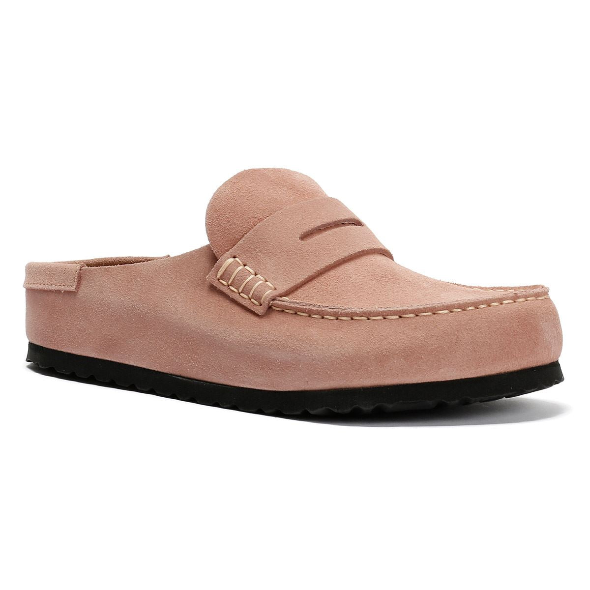 Birkenstock Naples Regular Wildleder Damen Pink Clogs