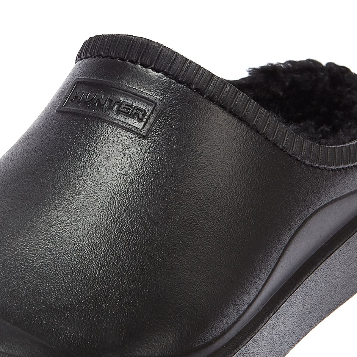 Hunter Bloom Gefütterte Schwarze Clogs