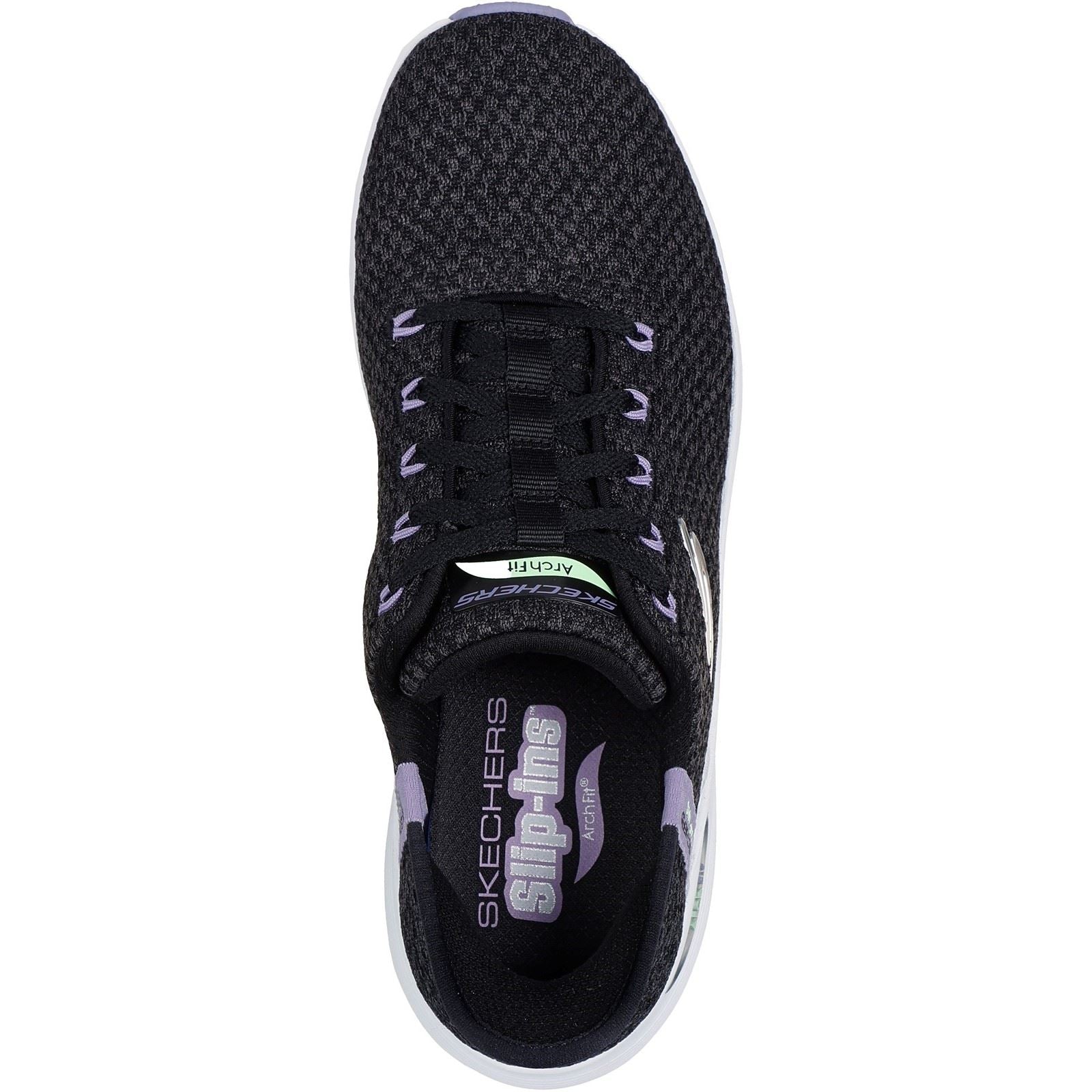 Skechers Arch Fit 2.0 Good Energy Textile Damen-Sneaker In Schwarz/Mehrfarbig