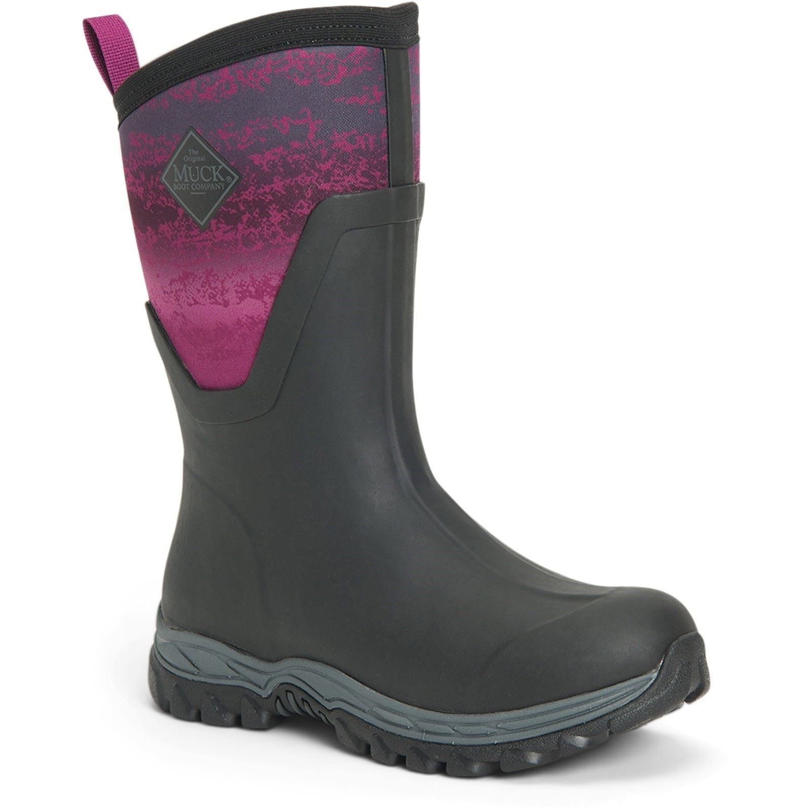 Muck Boots Arctic Sport Mid Gummistiefel Schwarz/Magenta