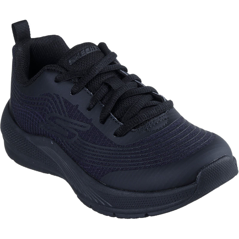 Skechers Microspec Advance Damen Schwarze Textilsneaker