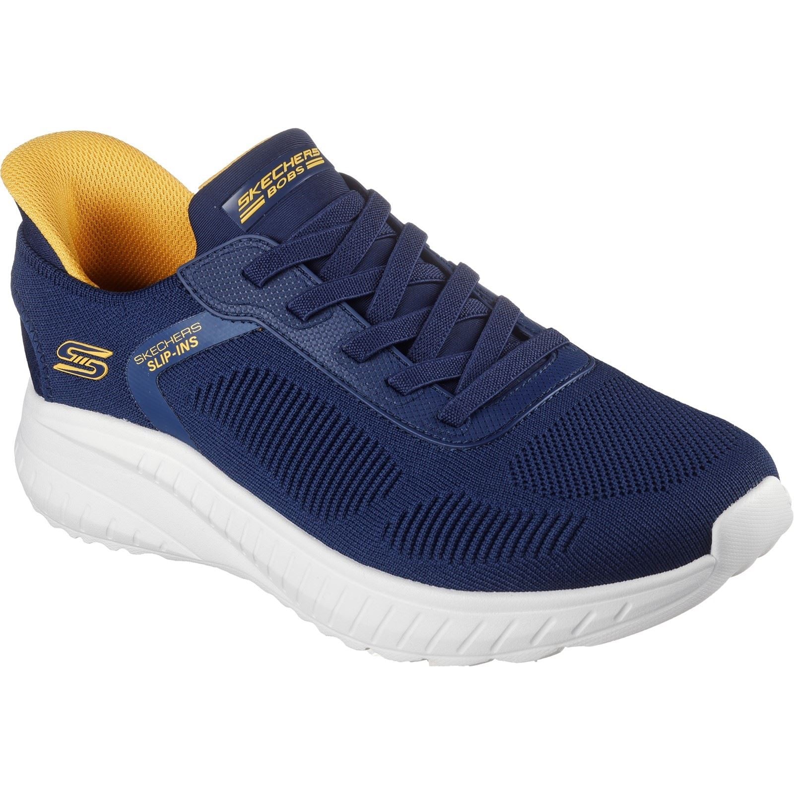 Skechers BOBS Sport Squad Chaos Solid Step Textile Herren Navy Sneakers
