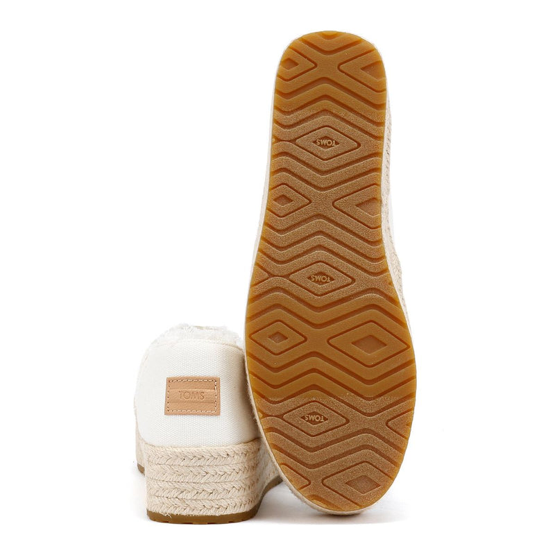 TOMS Valencia Canvas Damen Espadrilles In Weiß