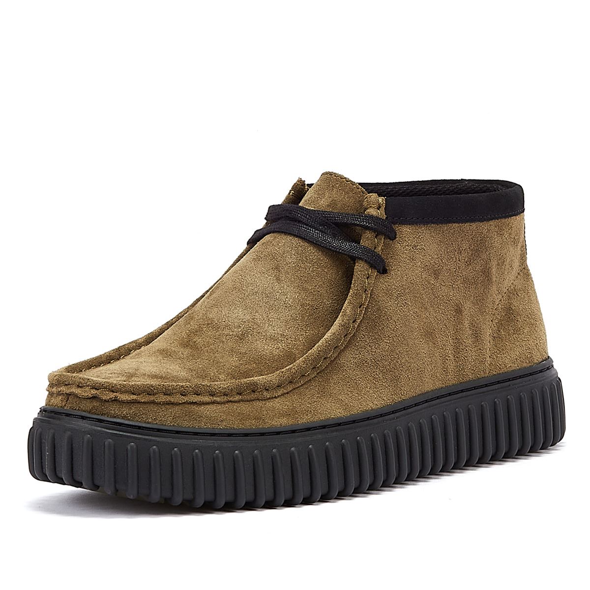 Clarks Main Torhill Hi Wildlederstiefel Für Herren In Olivgrün