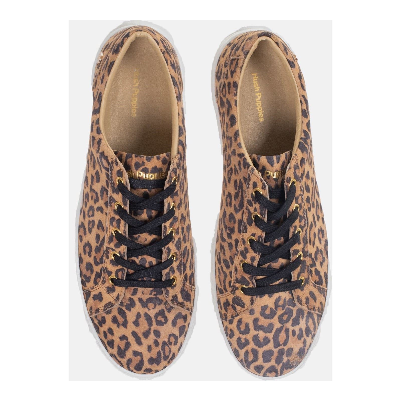 Hush Puppies Tessa Wildleder Damen Leoparden-Sneakers