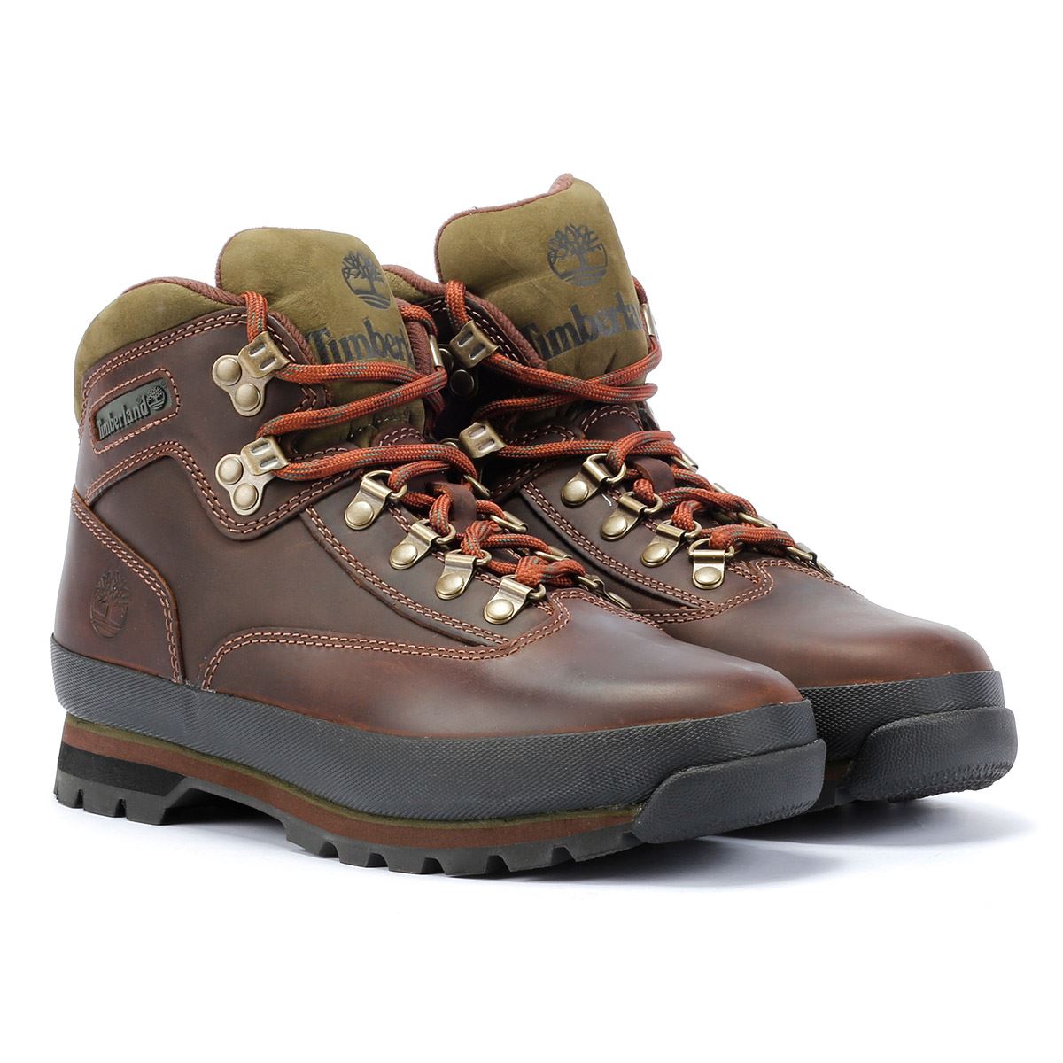 Timberland Euro Hiker Mid Lace Braune Herrenstiefel Aus Leder
