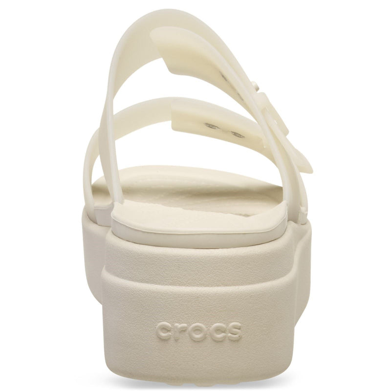 Crocs Brooklyn Buckle Low Wedge Damen Sandstein Sandalen