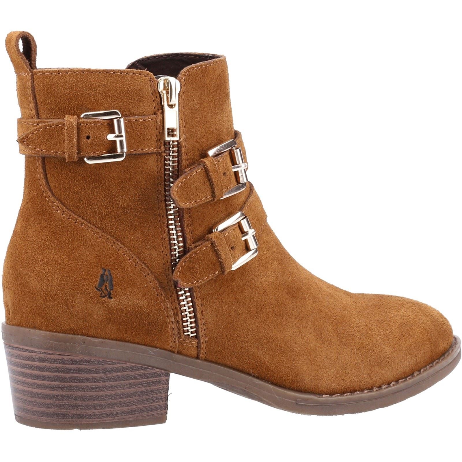 Hush Puppies Jenna Leder Damen Stiefeletten In Beige