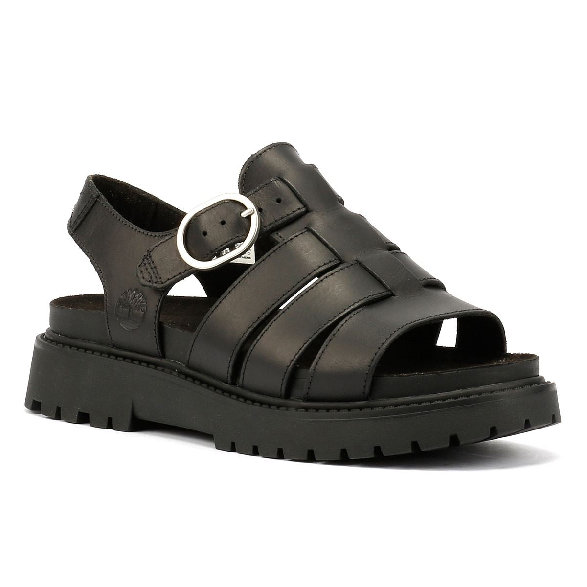 Timberland Clairemont Way Fisherman Damen Sandalen Aus Schwarzem Leder