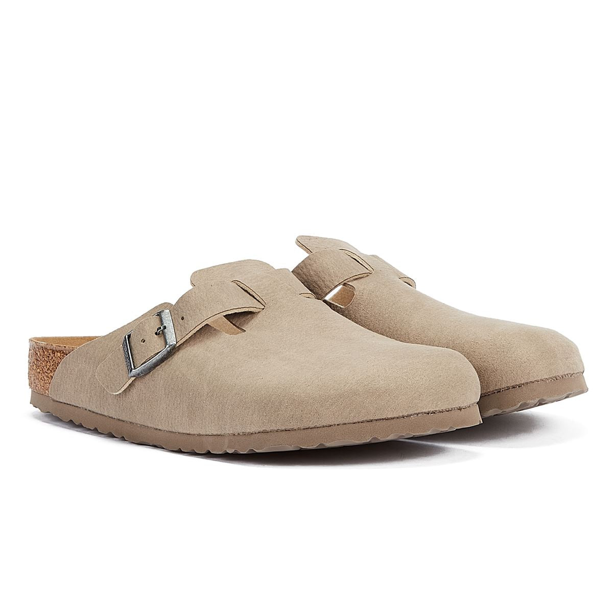 Birkenstock Boston Synthetik Taupe Herren Graue Clogs