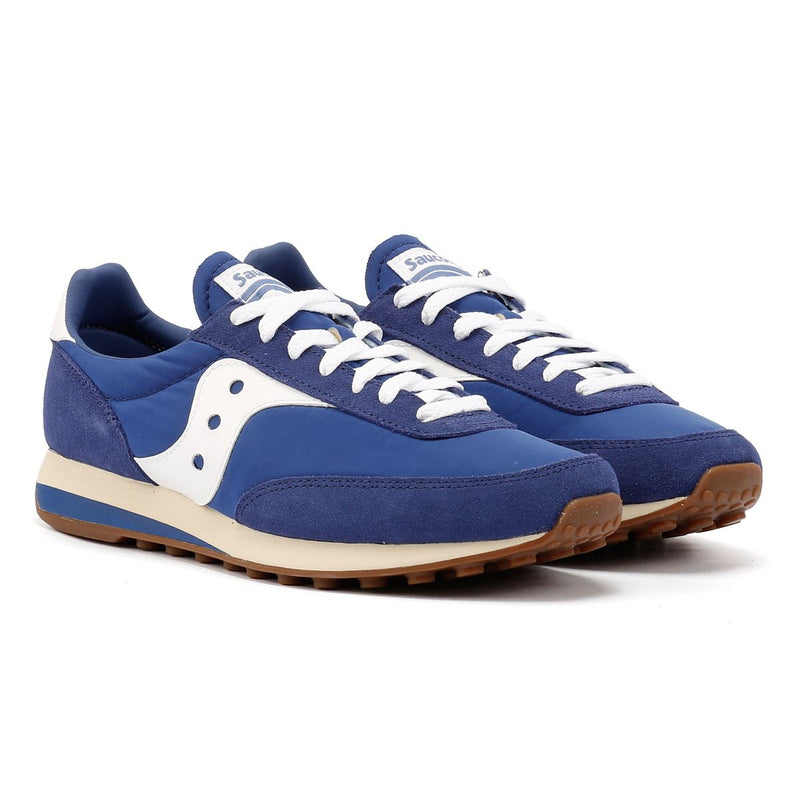Saucony Trainer 80 Blaue Wildleder Sneakers