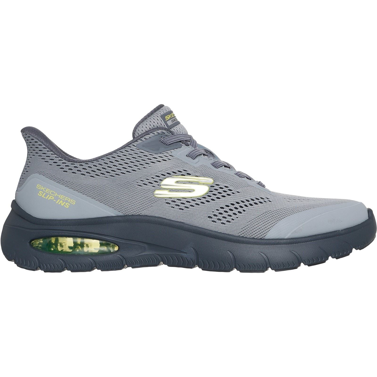 Skechers Skech-Air Summits Textile Herren Sneakers In Anthrazit/Limette