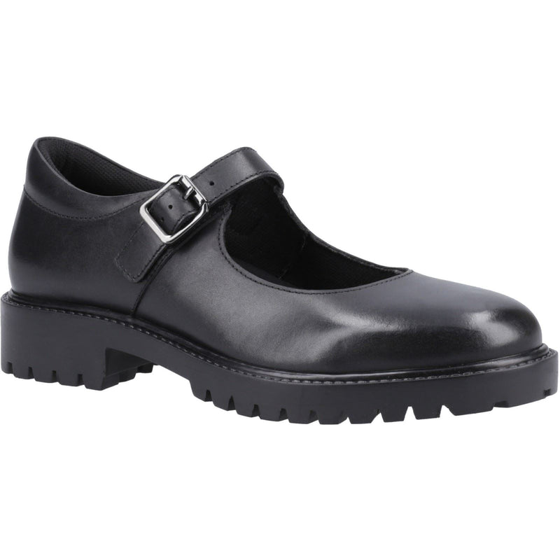 Hush Puppies Aurora Senior Mädchenschuhe Aus Schwarzem Leder