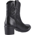Hush Puppies Wynn Damen Stiefeletten aus schwarzem Leder mit Absatz