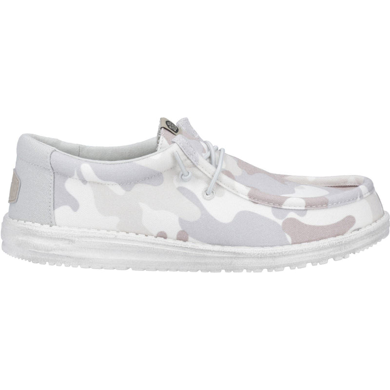 HEYDUDE Wally Washed Camo Herren Wüstentarnmuster Bootsschuhe In Graustufen