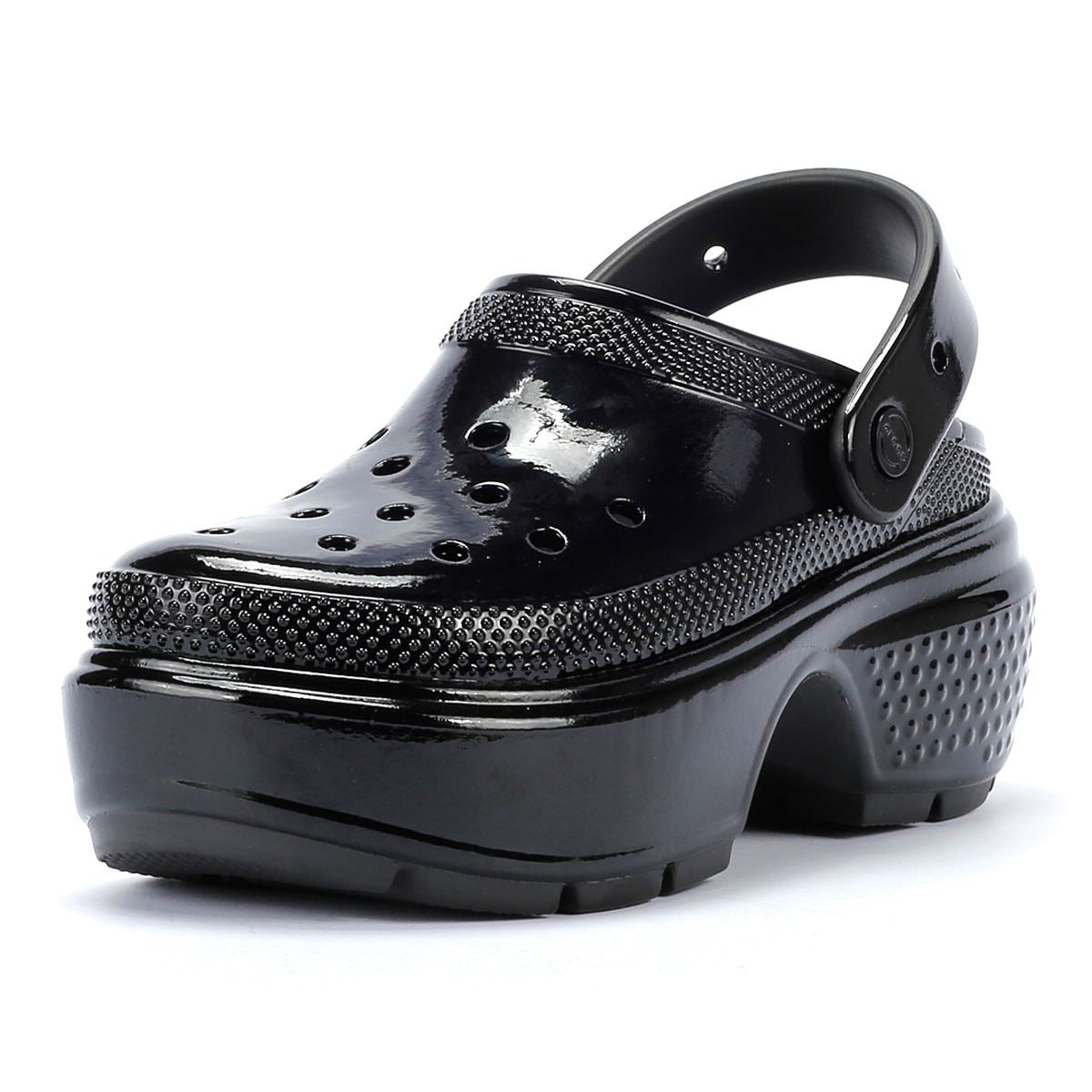 Crocs Stomp High Shine Schwarze Clogs