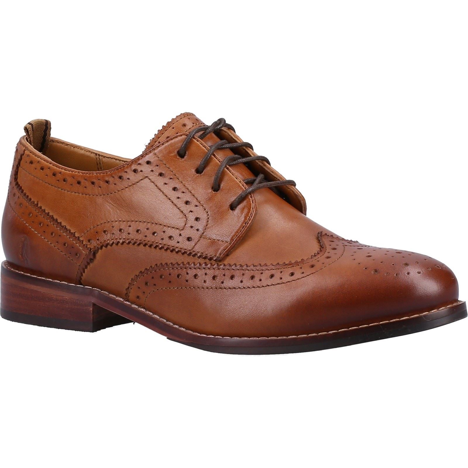 Hush Puppies Natalia Leder Damen Tan Brogues Schuhe