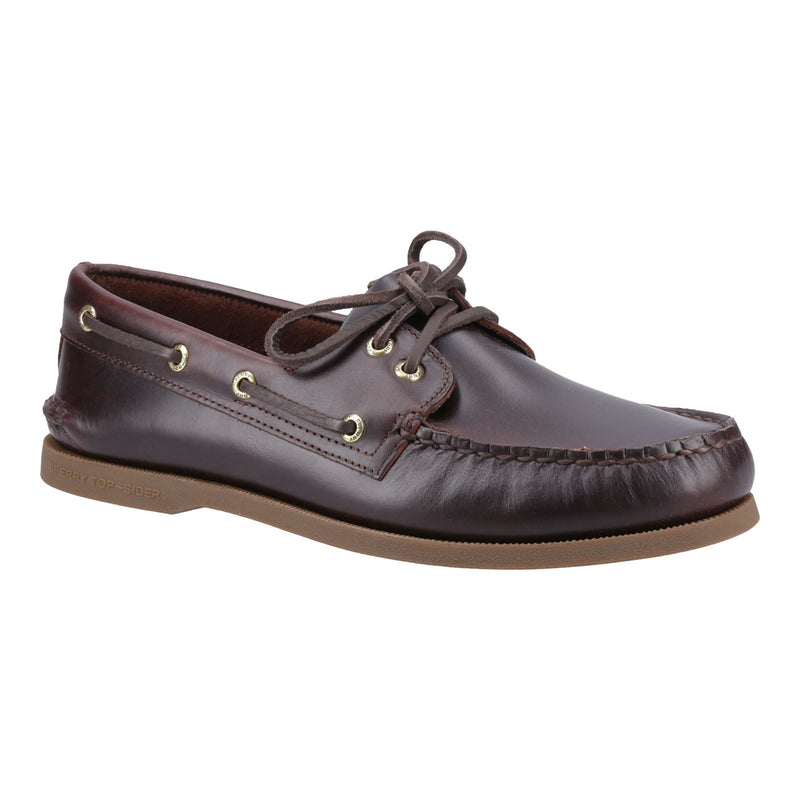 Sperry Authentic 2 Eye Leder Herren Bootsschuhe In Amarettotönung