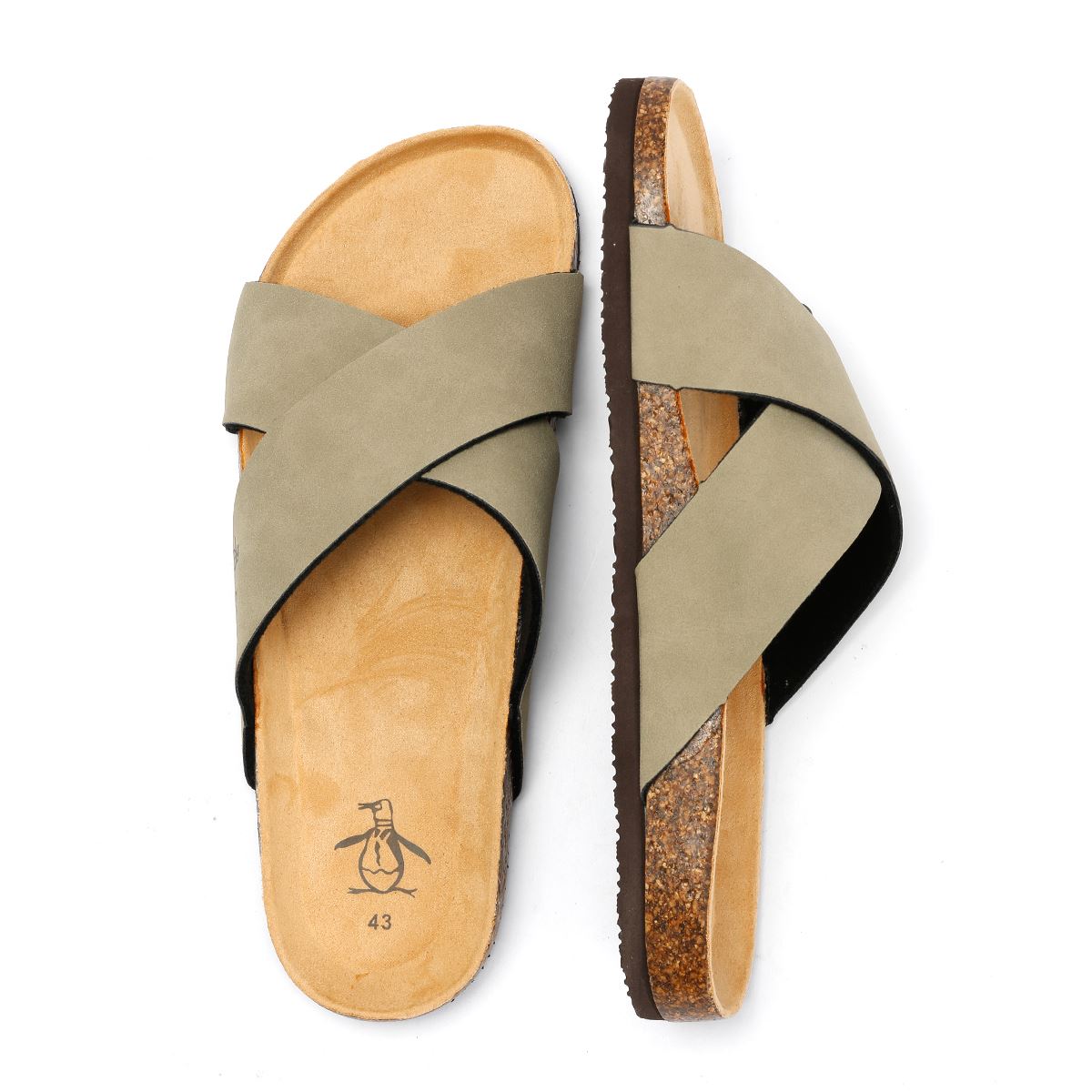 Penguin Pack Herren Beigen Sandalen