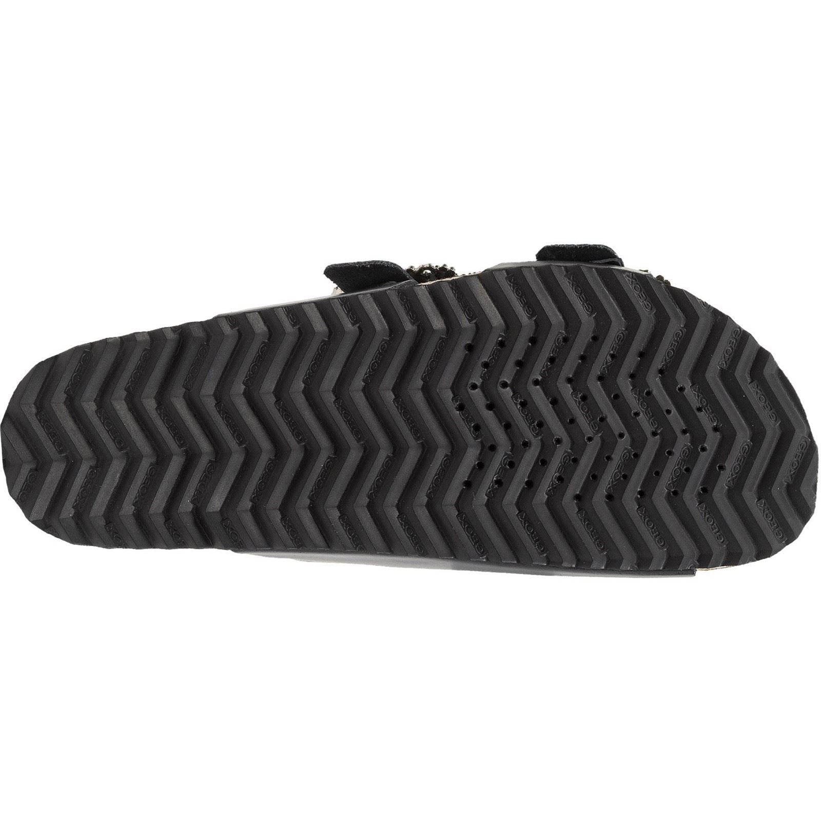 Geox D BRIONIA R Damen Sandalen Aus Schwarzem Leder