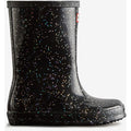 Hunter Kids First Giant Glitter Gummistiefel In Schwarz