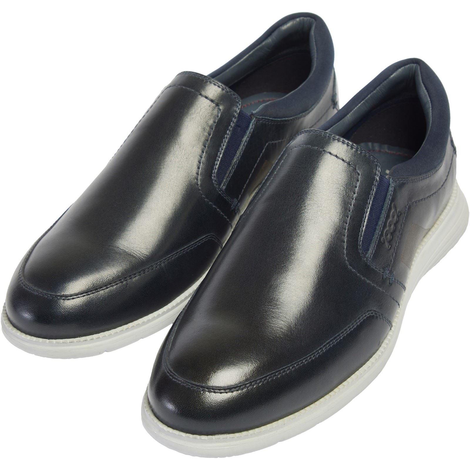 Pod Holden Faux Leder Herren Sneakers In Marineblau