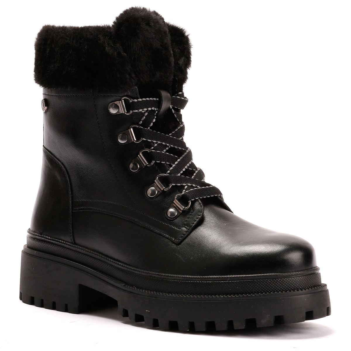 Osprey London The Budapest Leder Damen Schwarze Stiefel