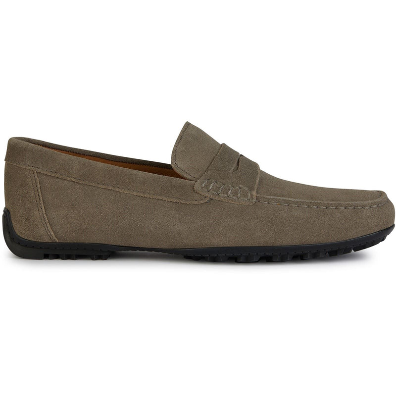 Geox U KOSMOPOLIS GRIP Herrenslipper Aus Taupefarbenem Leder