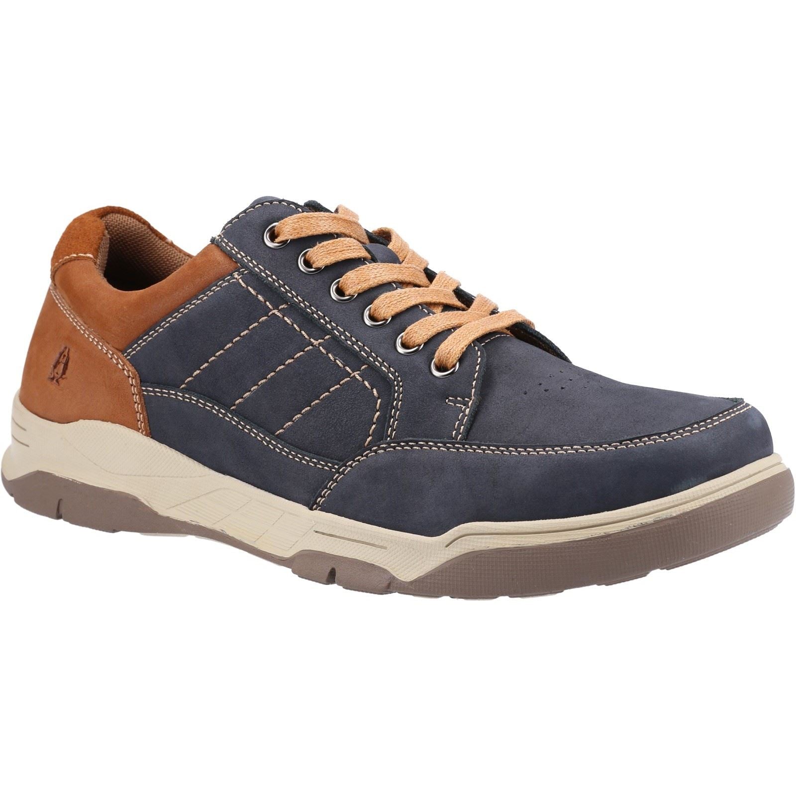 Hush Puppies Finley Leder Herren Dunkelblaue Schnürschuhe