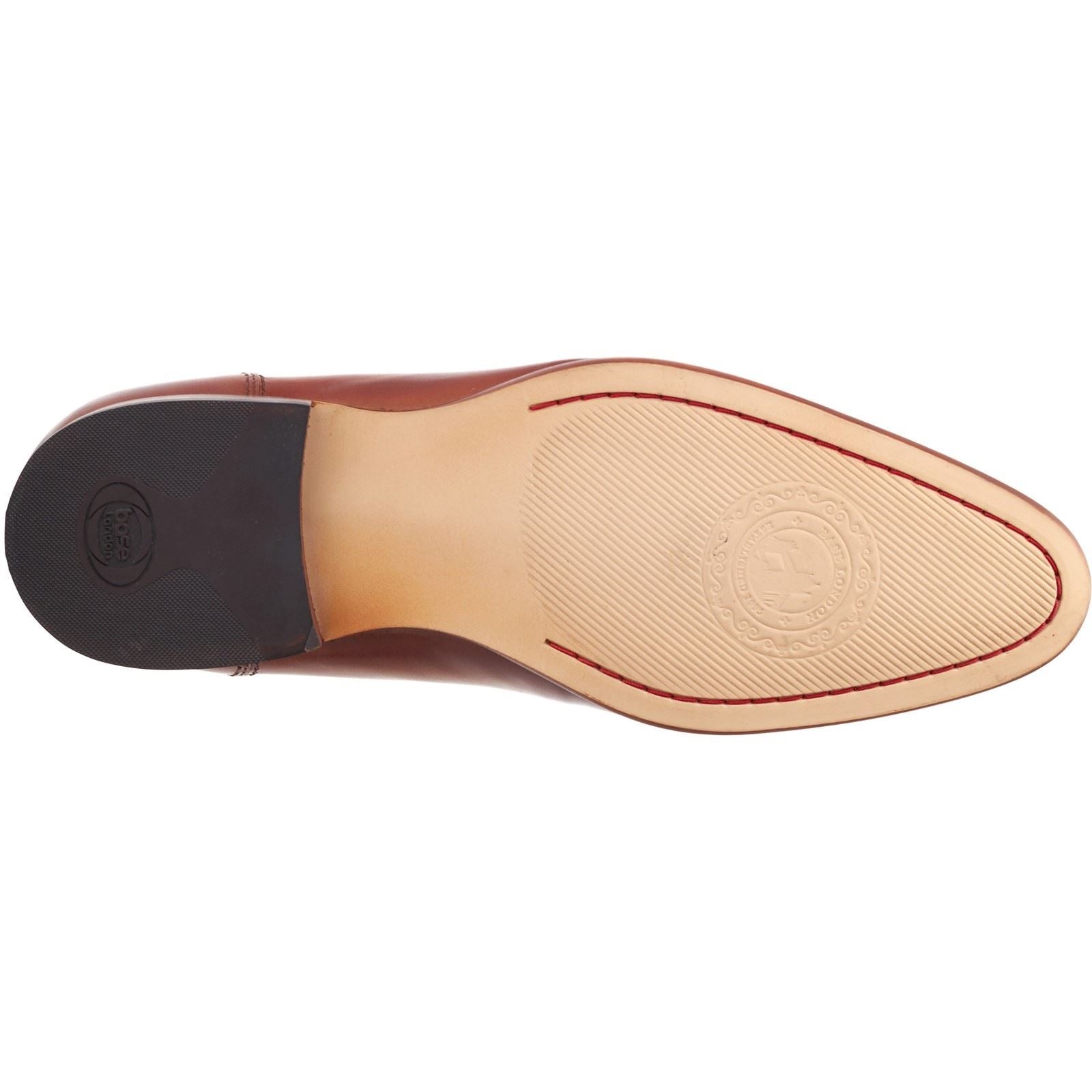 Base London Bruno Herren Mokassins Aus Gebranntem Tan-Leder