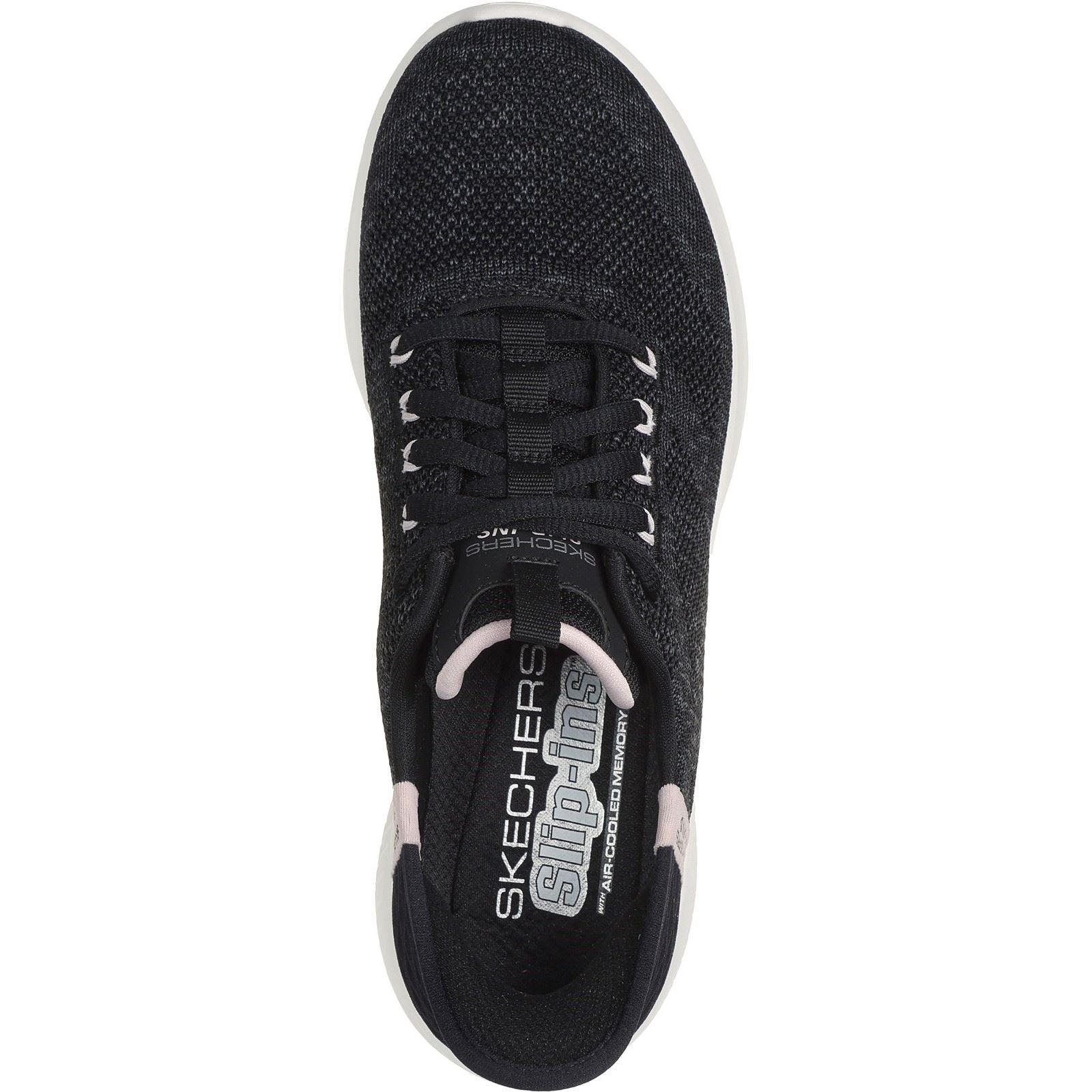Skechers Ultra Flex 3.0 Easy Step Textile Damen Sneaker In Schwarz/Rosa