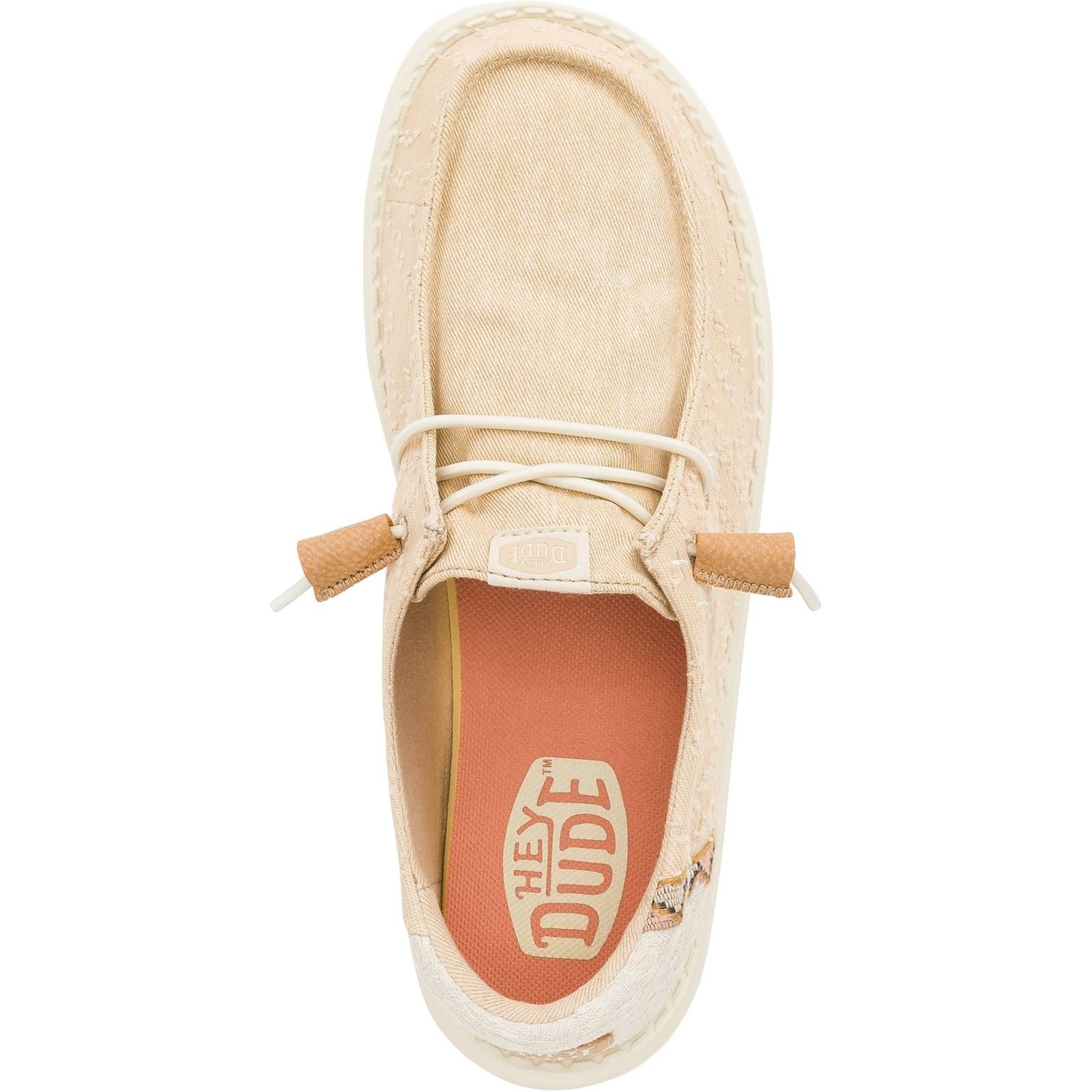 HEYDUDE Wendy Crafted Boho Baumwoll Damen Tan Loafer