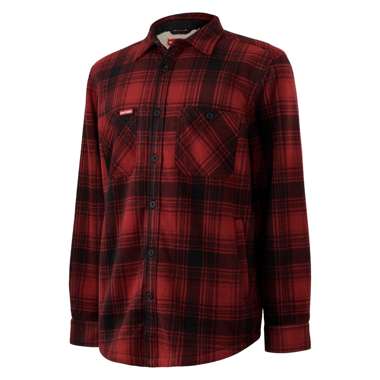 Hard Yakka Sherpa Herren Rote Fleecejacke