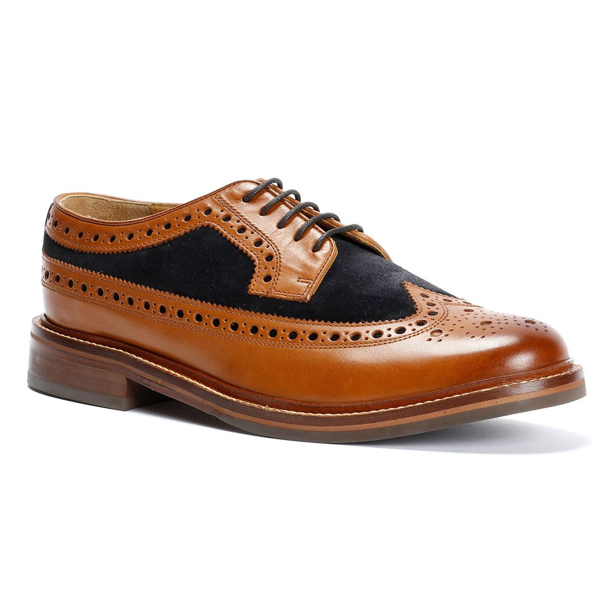 Chapman & Moore Longwing Brogue Herren Leder Braune Schnürschuhe