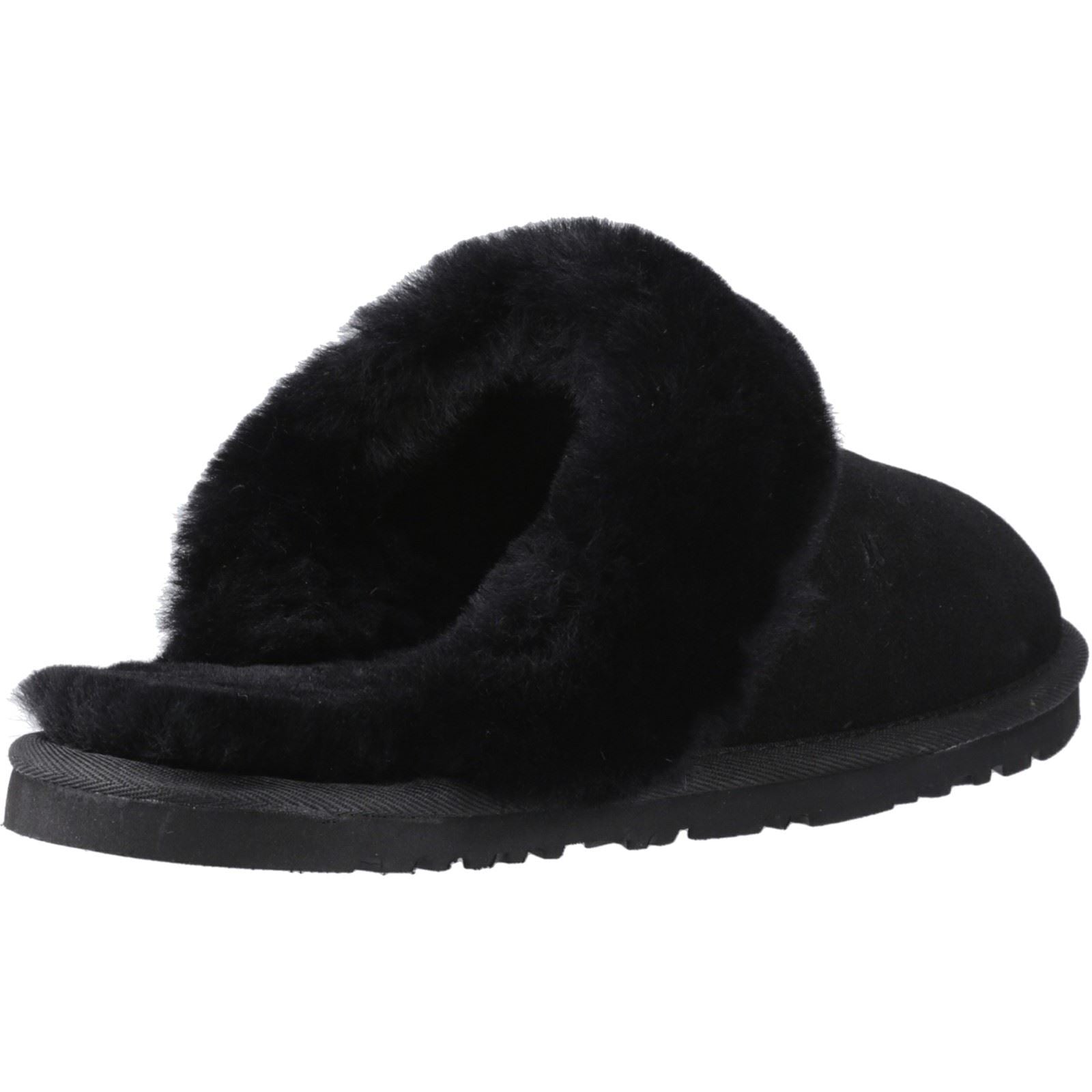 Hush Puppies Samantha Damen Wildleder Hausschuhe in Schwarz
