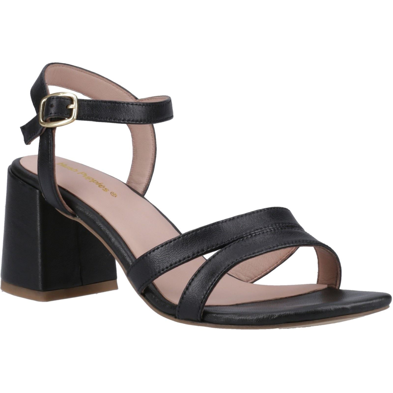 Hush Puppies Nalani Damen Sandalen aus schwarzem Leder
