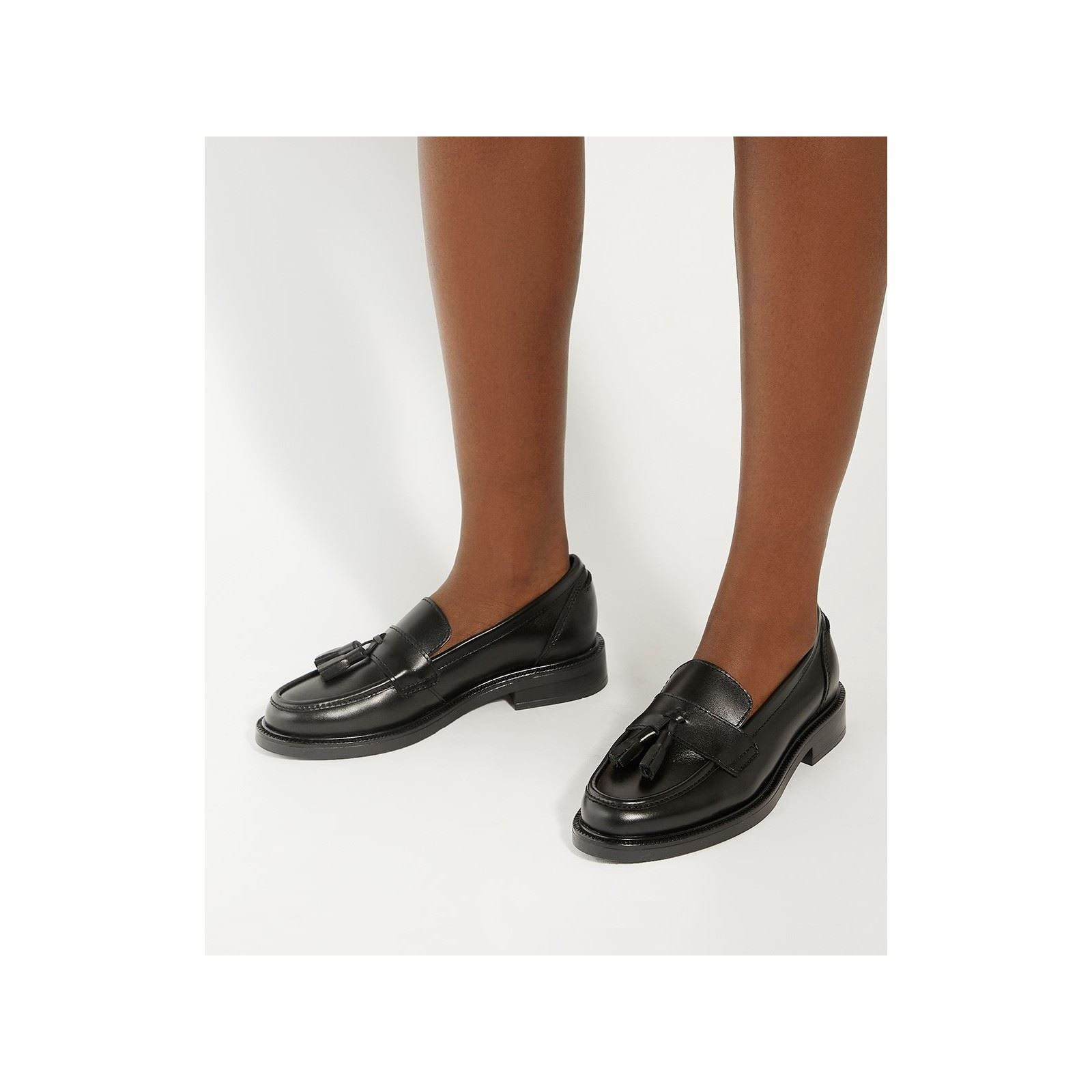 Dune Garda Damen Schwarze Farbe Lederloafer