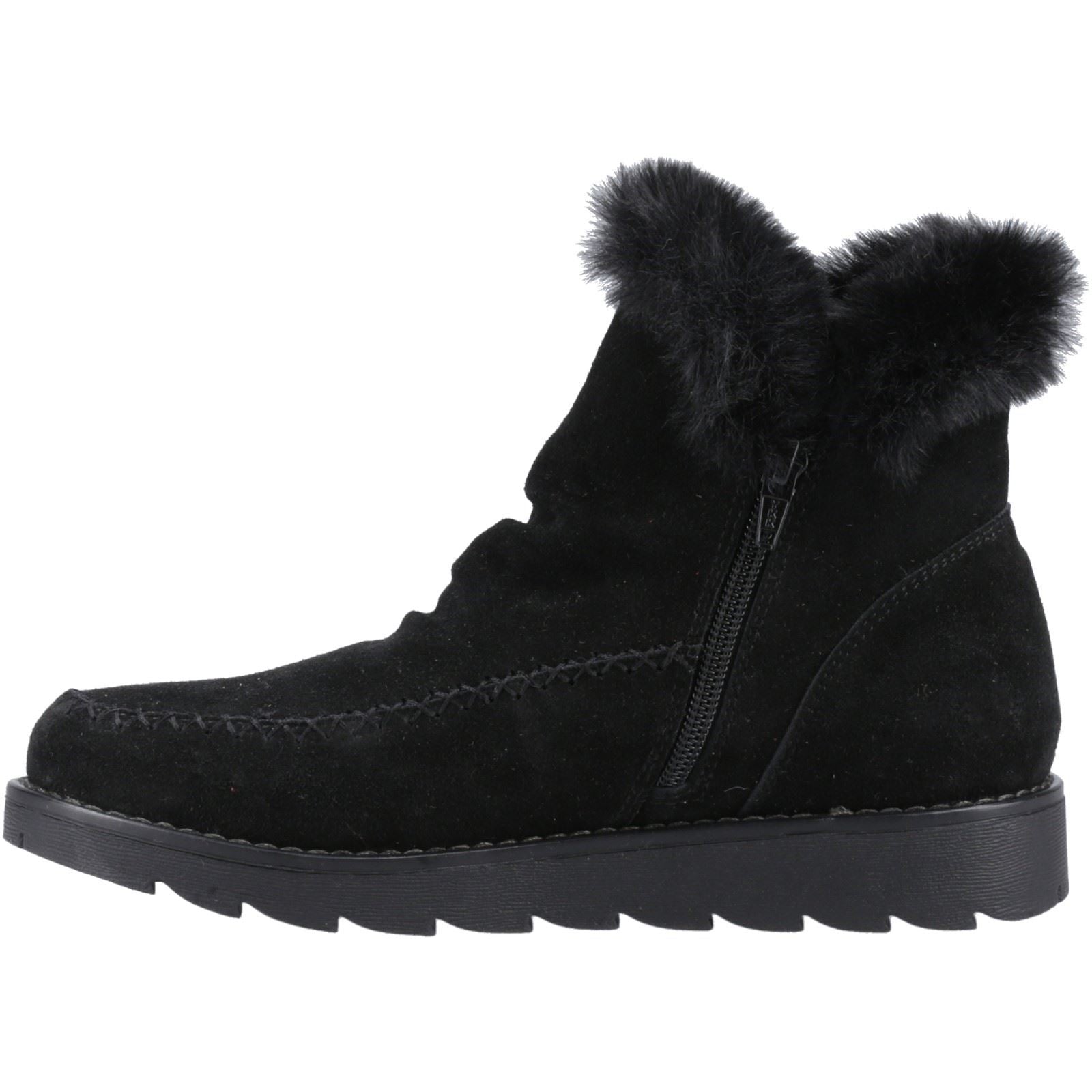 Hush Puppies Moira Wildlederschwarze Damenstiefel