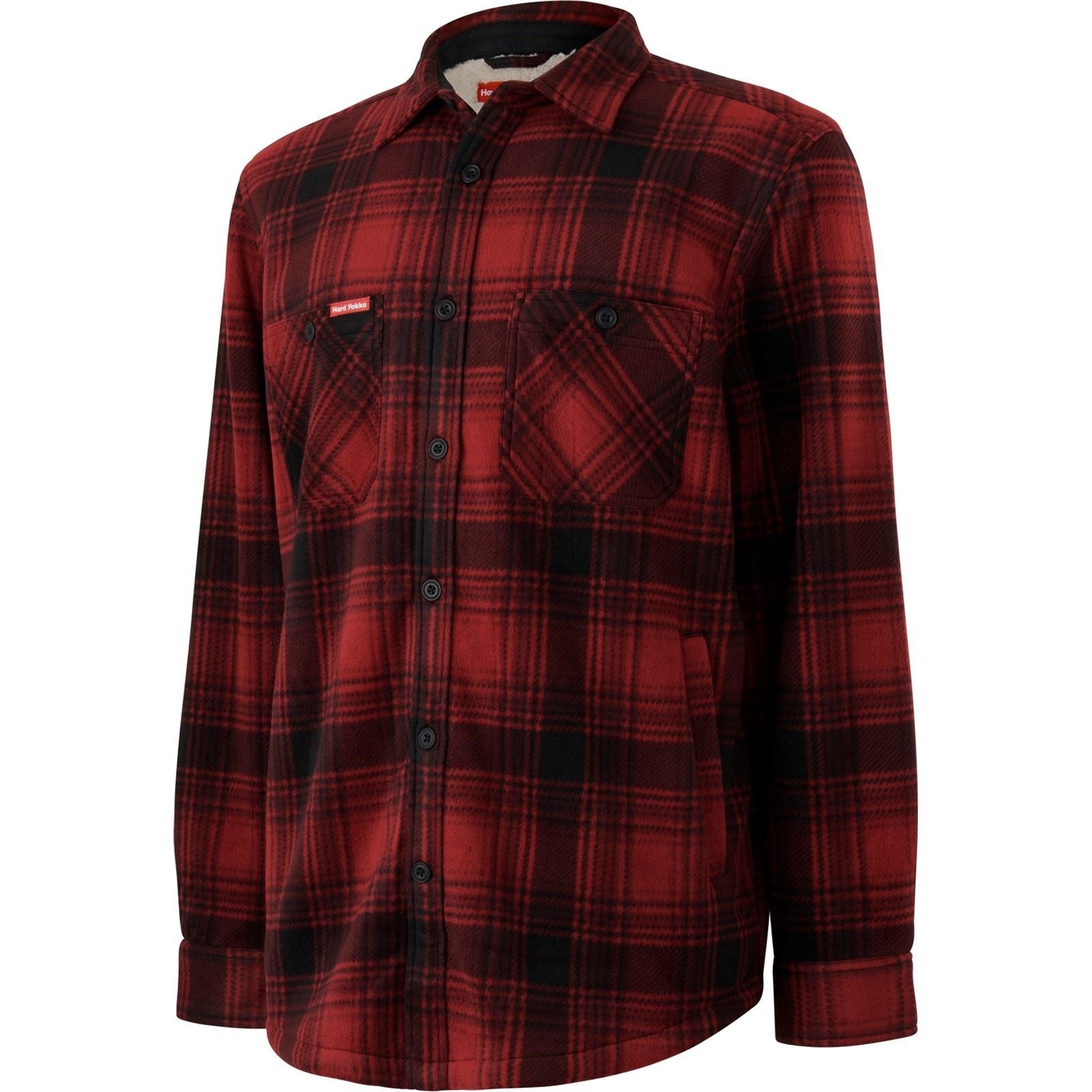 Hard Yakka Sherpa Herren Rote Fleecejacke