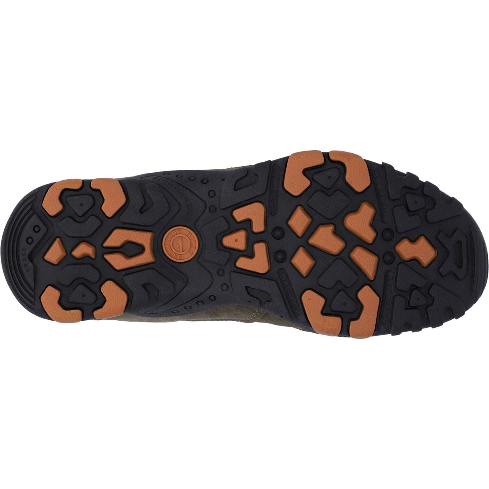 Hi-Tec Quadra II Herren Wildlederwanderschuhe in Taupe/Bruntorangefarben